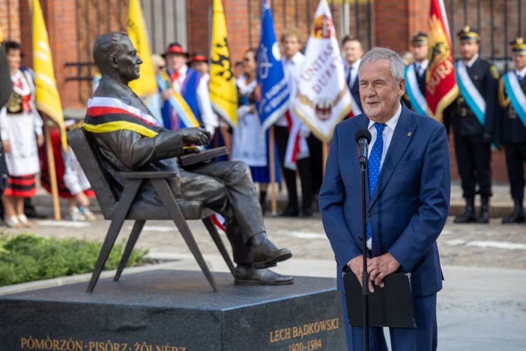 Odsłonięcie pomnika Lecha Bądkowskiego w Gdańsku, fot. Mikołaj Kuras dla UMWKP