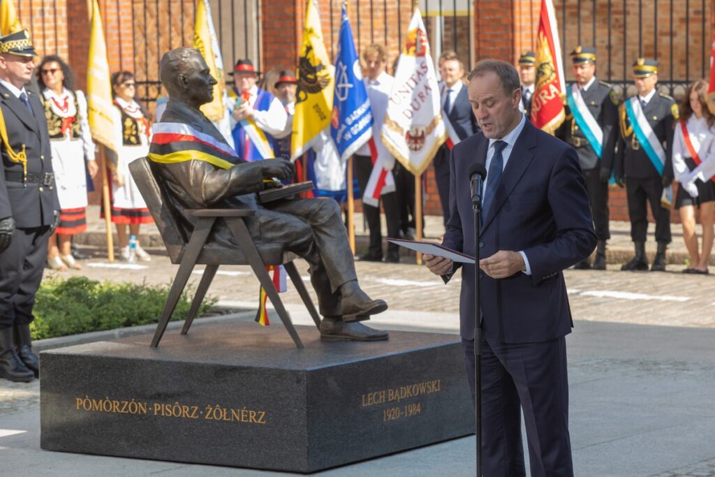 Odsłonięcie pomnika Lecha Bądkowskiego w Gdańsku, fot. Mikołaj Kuras dla UMWKP