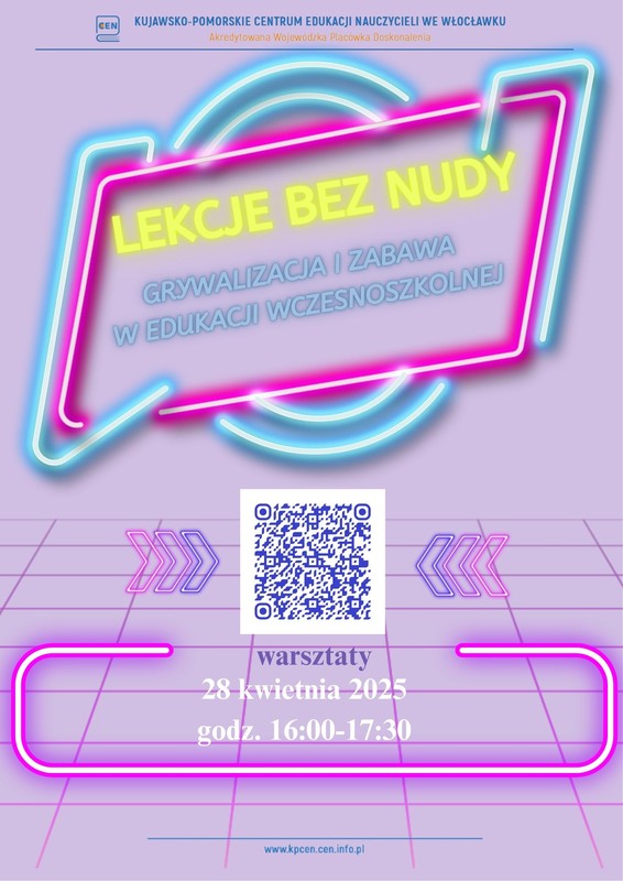 Plakat - Warsztaty - Lekcje bez nudy