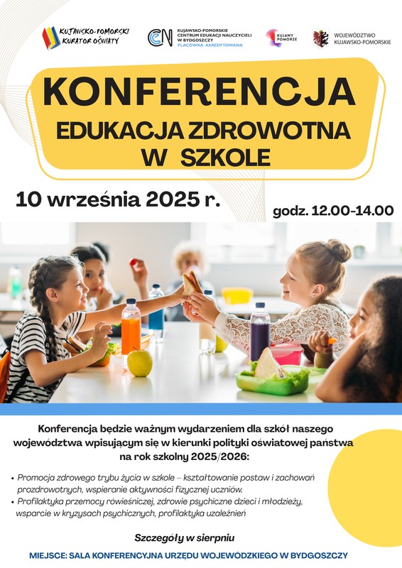 Plakat - Konferencja - Edukacja zdrowotna w szkole