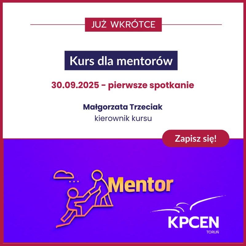 Baner Kurs dla mentorów w KPCEN w Toruniu