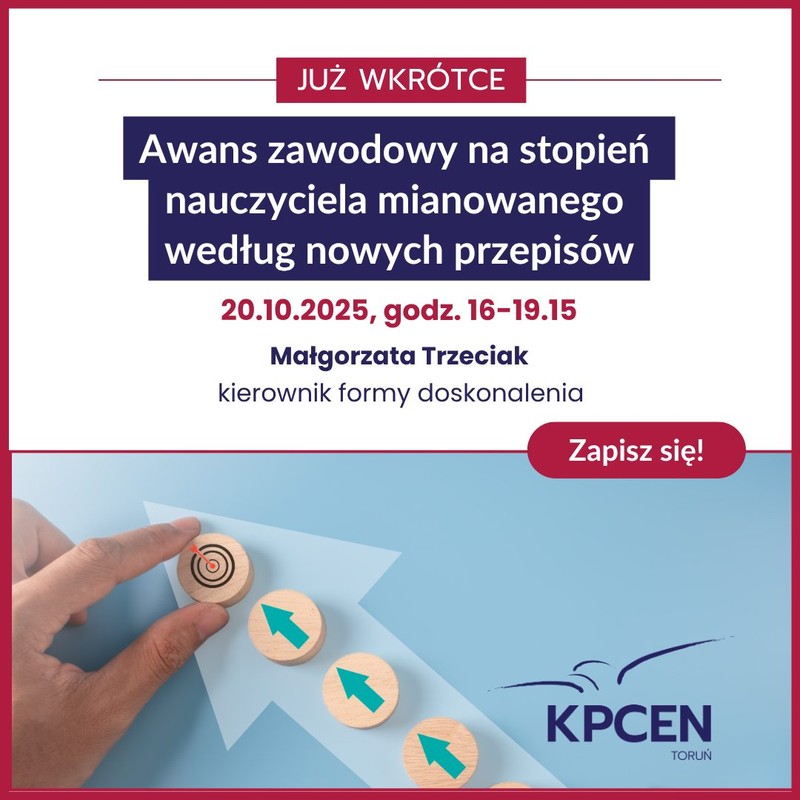 Grafika - Awans zawodowy – nauczyciel mianowany. Kurs KPCEN w Toruniu