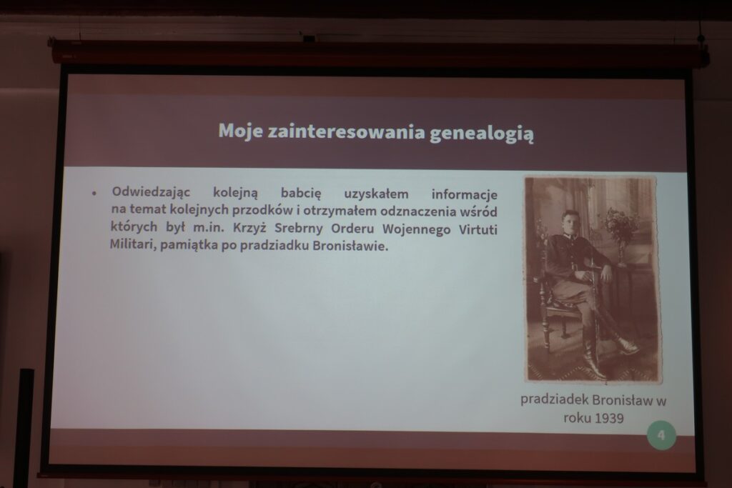 slajd z prezentacji laureata I miejsca w kategorii szkół podstawowych Antoniego Pogorzały