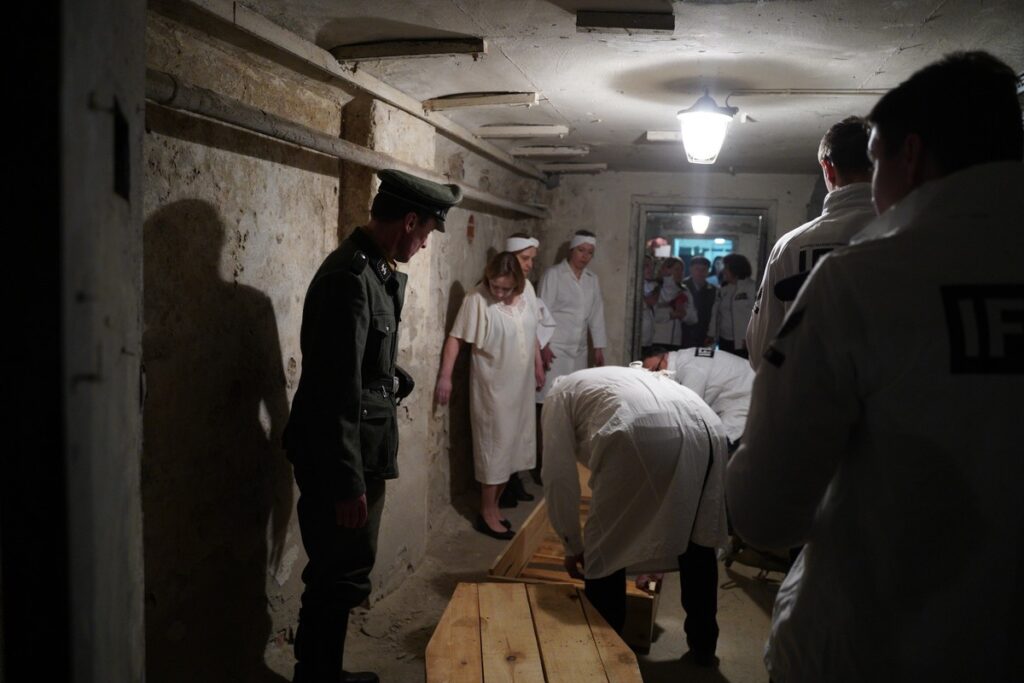 Na planie filmu "Dzieci Szmalcówki", fot. Unisławskie Towarzystwo Historyczne