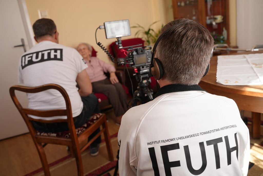 Na planie filmu "Dzieci Szmalcówki", fot. Unisławskie Towarzystwo Historyczne