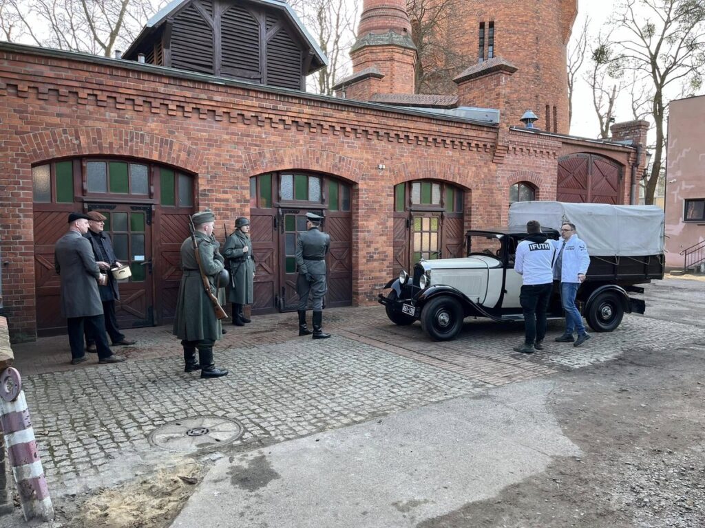 Na planie filmu "Dzieci Szmalcówki", fot. Unisławskie Towarzystwo Historyczne