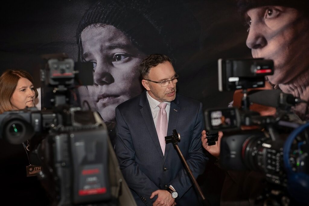 Na planie filmu "Dzieci Szmalcówki", fot. Unisławskie Towarzystwo Historyczne