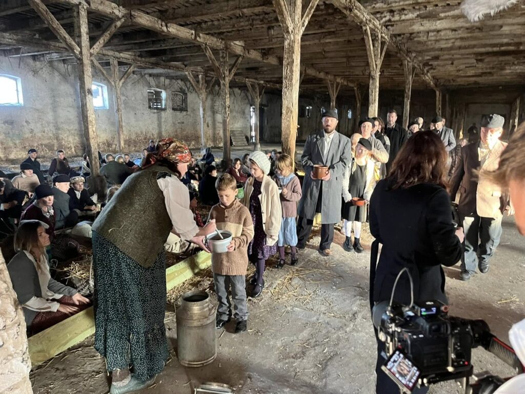 Na planie filmu "Dzieci Szmalcówki", fot. Unisławskie Towarzystwo Historyczne