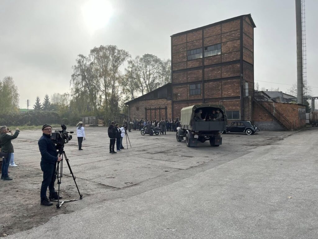 Na planie filmu "Dzieci Szmalcówki", fot. Unisławskie Towarzystwo Historyczne