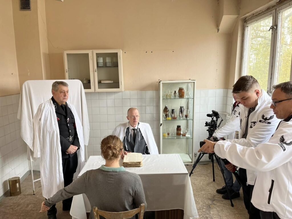 Na planie filmu "Dzieci Szmalcówki", fot. Unisławskie Towarzystwo Historyczne