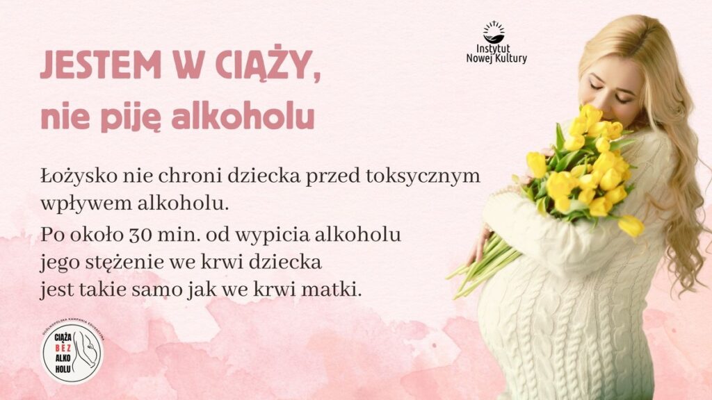 Grafika - Kampania: Jestem w ciąży, nie piję alkoholu
