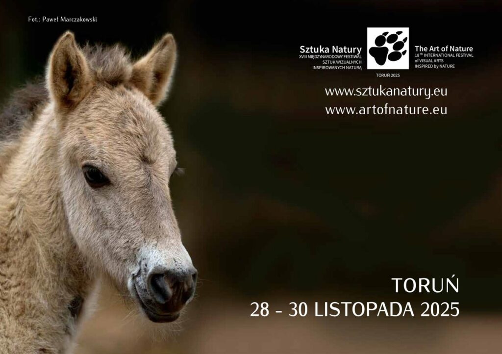 Plakat - XVIII Międzynarodowy Festiwal Sztuk Wizualnych Inspirowanych Naturą "Sztuka Natury", który odbędzie się w najbliższy weekend 28-30 listopada 2025 r.