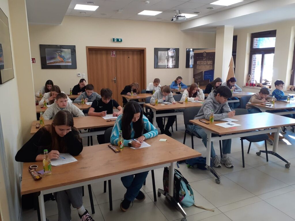 W czasie pisania testu, fot. Marlena Wojciechowska