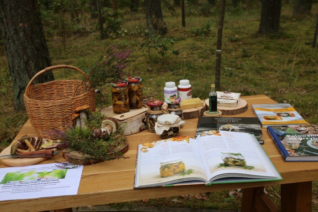 Wystawa produktów grzybowych podczas warsztatów kulinarnych, fot. Dorota Borzyszkowska