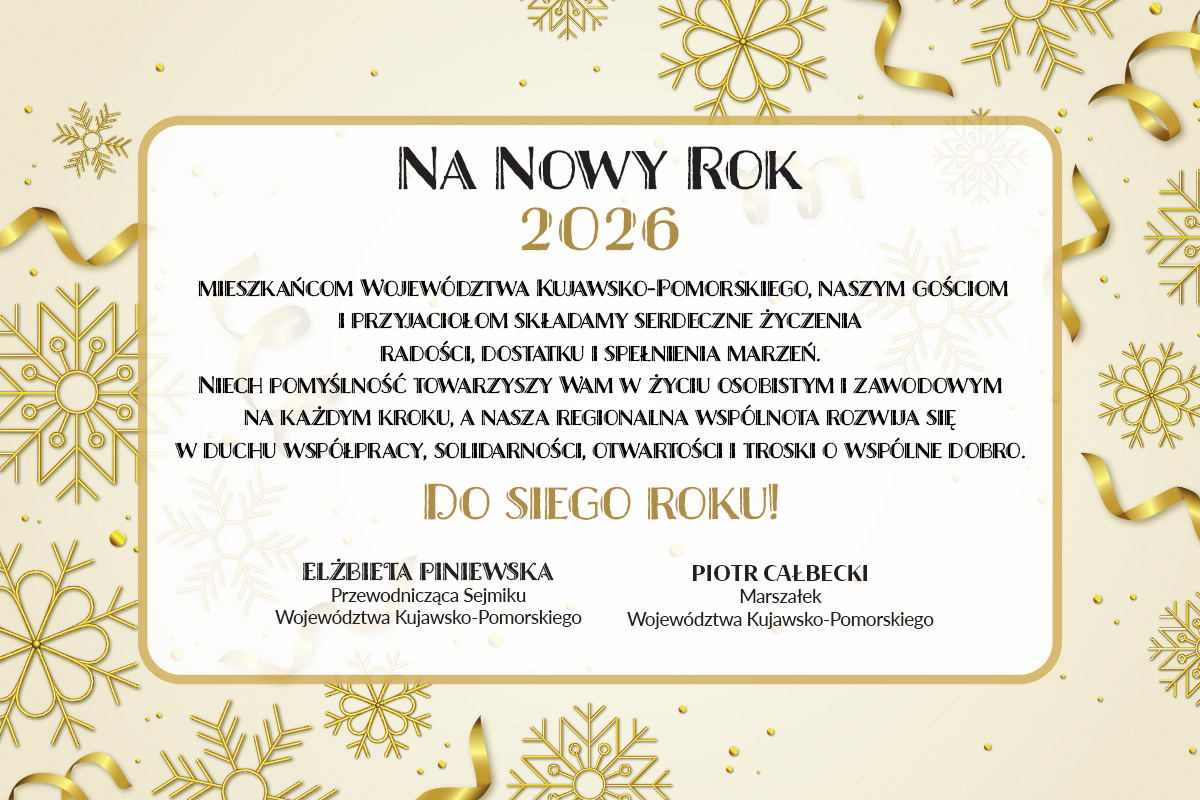 Życzenia noworoczne marszałka województwa oraz przewodniczącej sejmiku