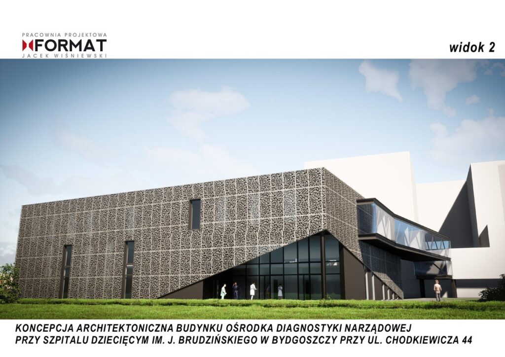 Koncepcja architektoniczna budynku Ośrodka Diagnostyki Narządowej WSD, Pracownia Projektowa „Format” Jacek Wiśniewski