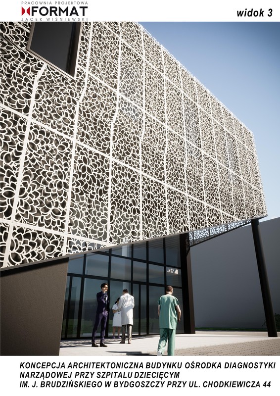 Koncepcja architektoniczna budynku Ośrodka Diagnostyki Narządowej WSD, Pracownia Projektowa „Format” Jacek Wiśniewski
