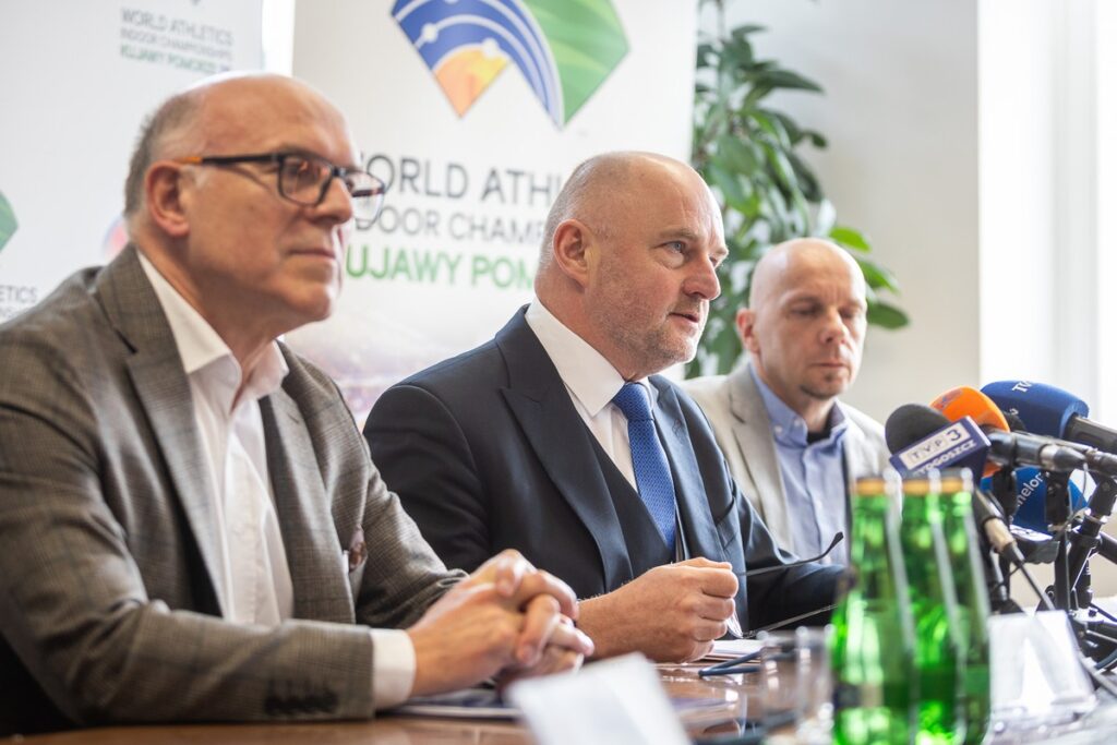 Konferencja w sprawie Halowych Mistrzostw Świata w Lekkoatletyce Kujawy Pomorze 2026, fot. Szymon Zdziebło/tarantoga.pl dla UMWKP