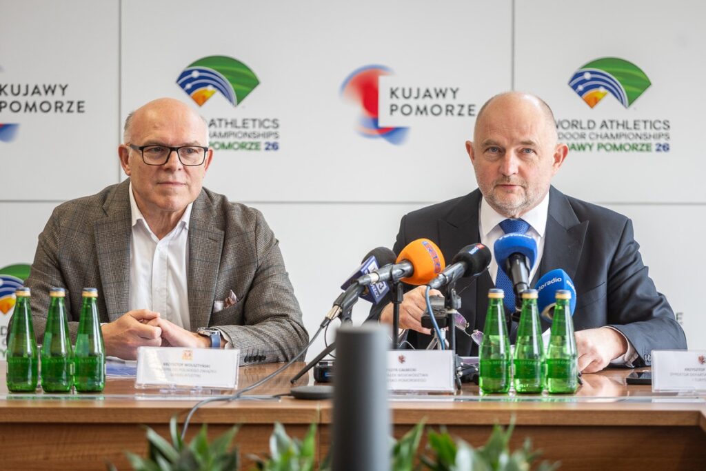 Konferencja w sprawie Halowych Mistrzostw Świata w Lekkoatletyce Kujawy Pomorze 2026, fot. Szymon Zdziebło/tarantoga.pl dla UMWKP