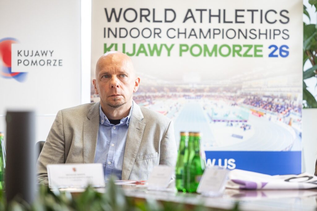 Konferencja w sprawie Halowych Mistrzostw Świata w Lekkoatletyce Kujawy Pomorze 2026, fot. Szymon Zdziebło/tarantoga.pl dla UMWKP