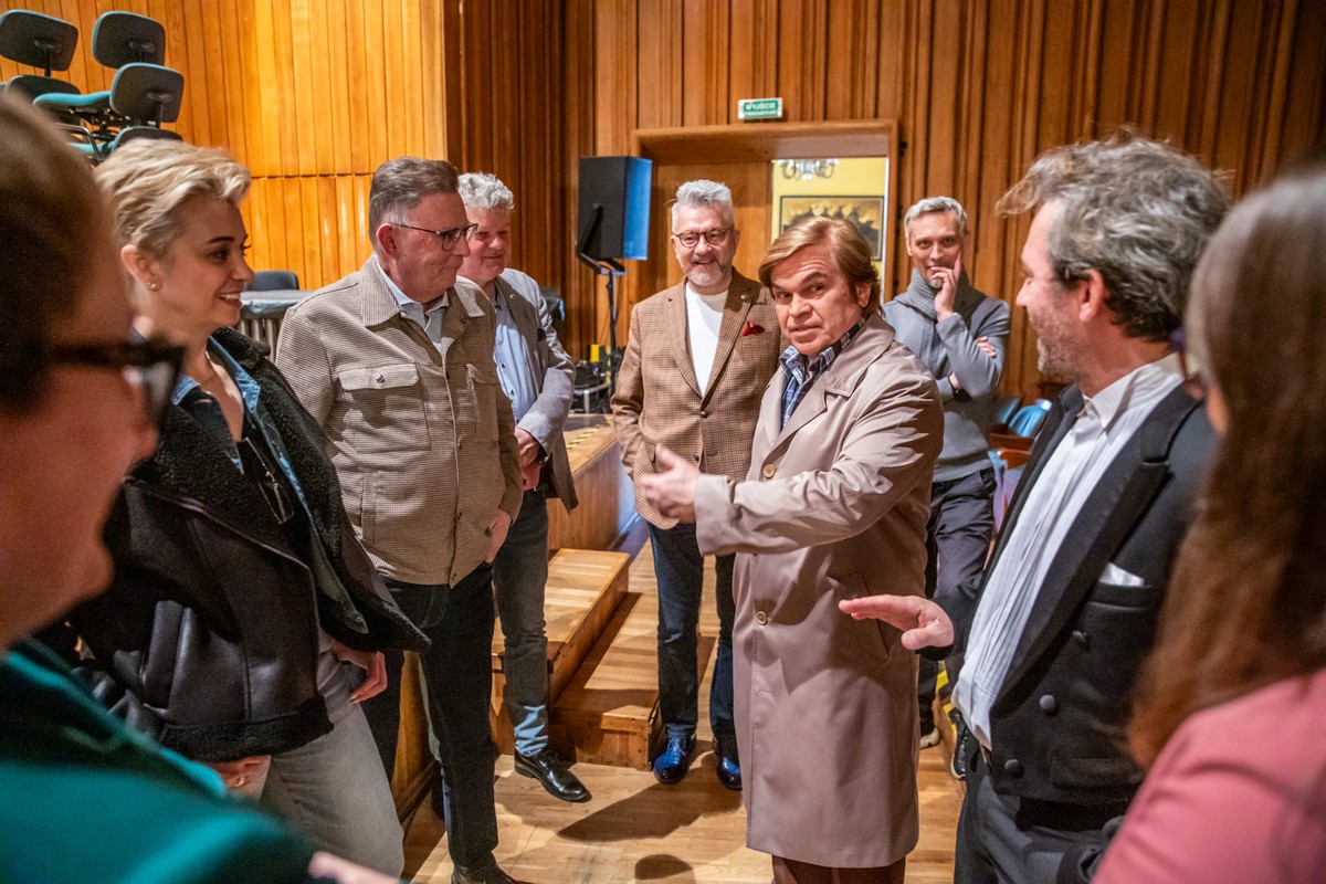 Plan filmowy produkcji „Śmierć w filharmonii”, fot. Andrzej Goiński/UMWKP