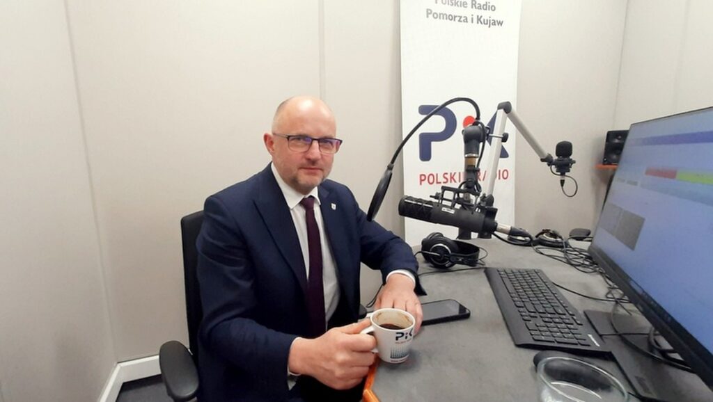 Marshal Piotr Całbecki visiting PIK radio, photo: Zdzisław Nawrat