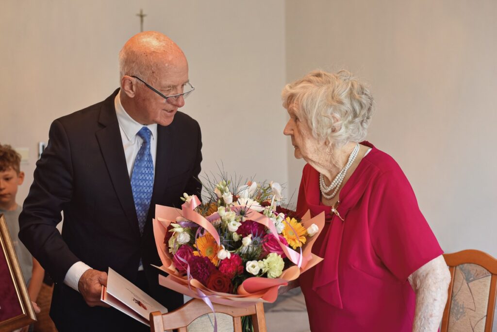 Uroczystość jubileuszowa pani Józefy Michalskiej, fot. Maja Mikulska/Urząd Gminy Grudziądz