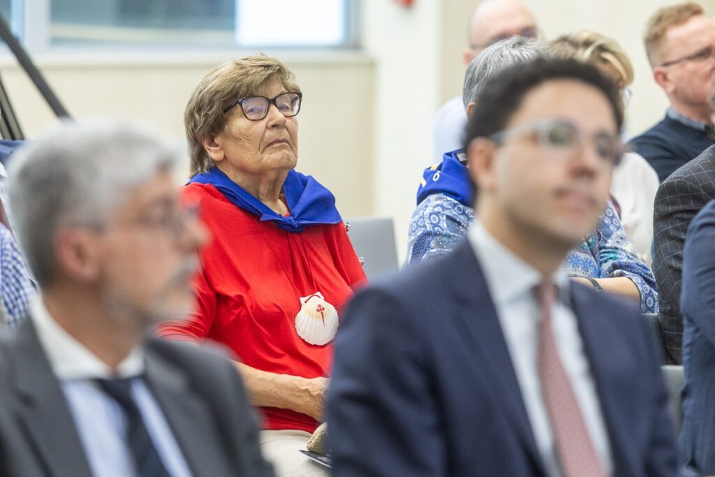 Unveiling of the Camino de Santiago milestone in Toruń, photo: Szymon Zdziebło/tarantoga.pl for UMWKP