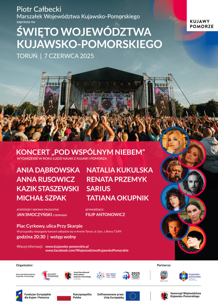 Plakat - zaproszenie na koncert "pod wspólnym niebem" 7 czerwca, godzina 20:30,