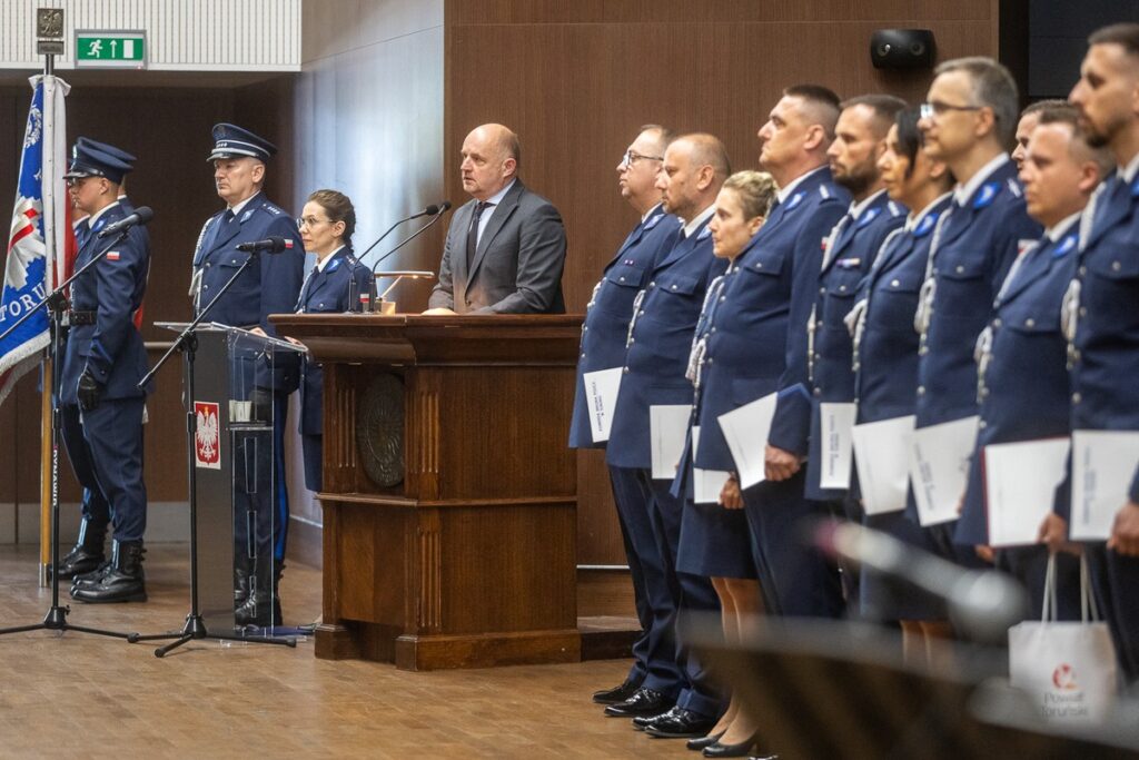 Uroczyste spotkanie z okazji Święta Policji, fot. Szymon Zdziebło/tarantoga dla UMK