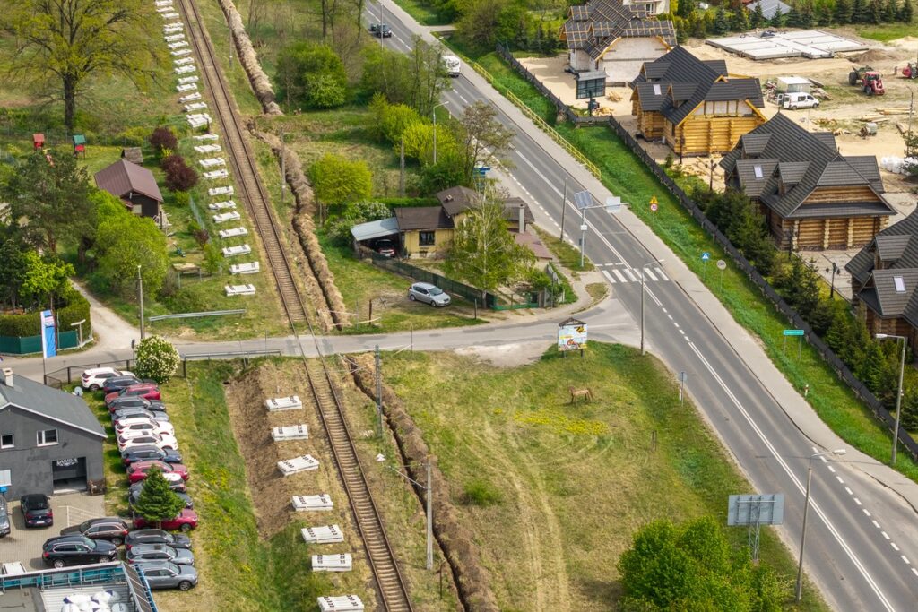 Remont linii kolejowej do Ciechocinka, fot. Szymon Zdziebło/tarantoga.pl dla UMWKP Renovation of the railway line to Ciechocinek, photo: Szymon Zdziebło/tarantoga.pl for UMWKP