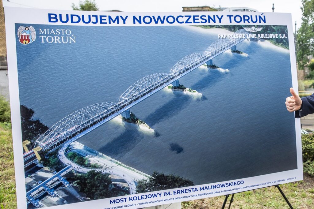 Konferencja prasowa na temat remontu linii kolejowej 353 Poznań Wschód – Skandawa, fot. Andrzej Goiński/UMWKP
