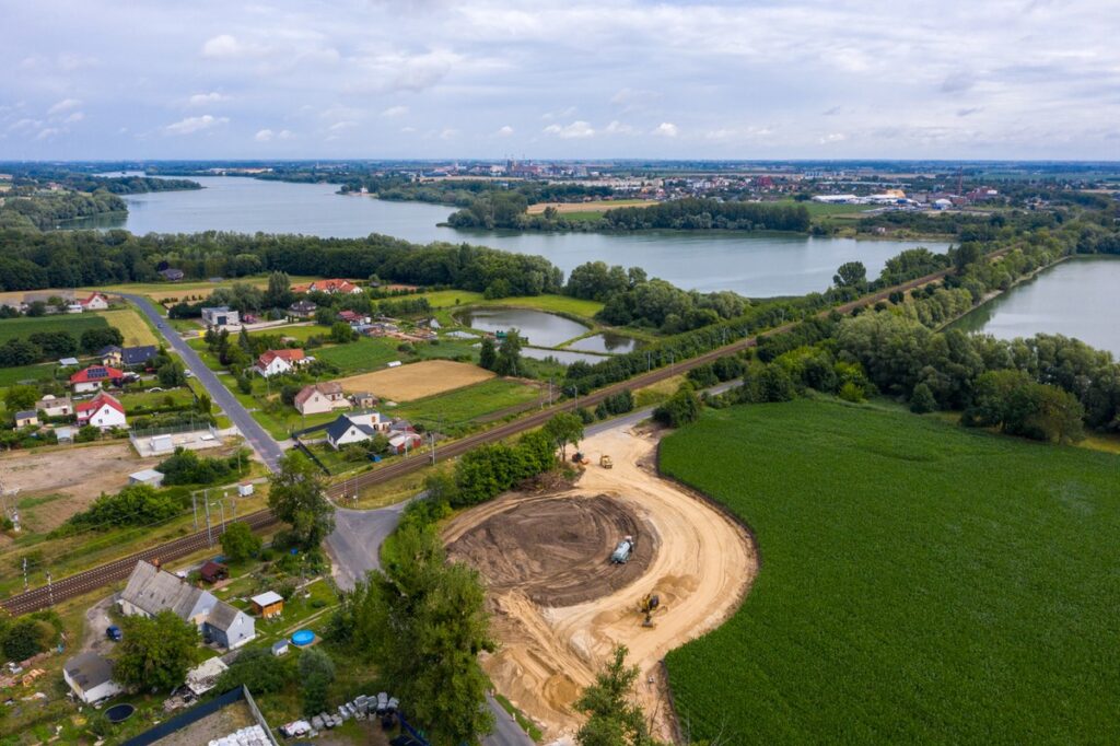 Construction of a Roundabout in Broniewice, photo by Mikołaj Kuras for UMWKP