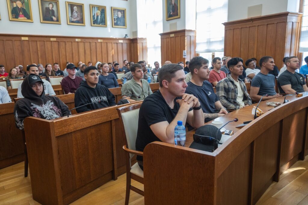 Ceremony welcoming American soldiers, photo by Mikołaj Kuras for the UMWKP
