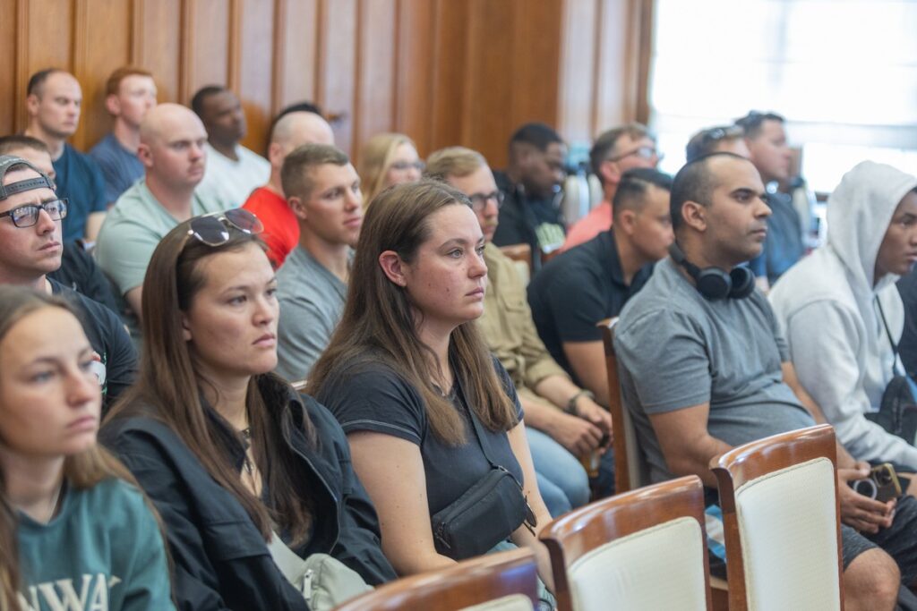Ceremony welcoming American soldiers, photo by Mikołaj Kuras for the UMWKP