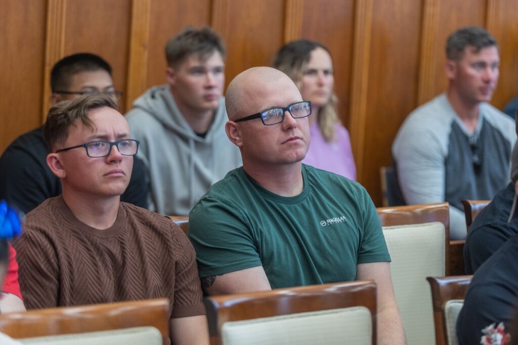 Ceremony welcoming American soldiers, photo by Mikołaj Kuras for the UMWKP