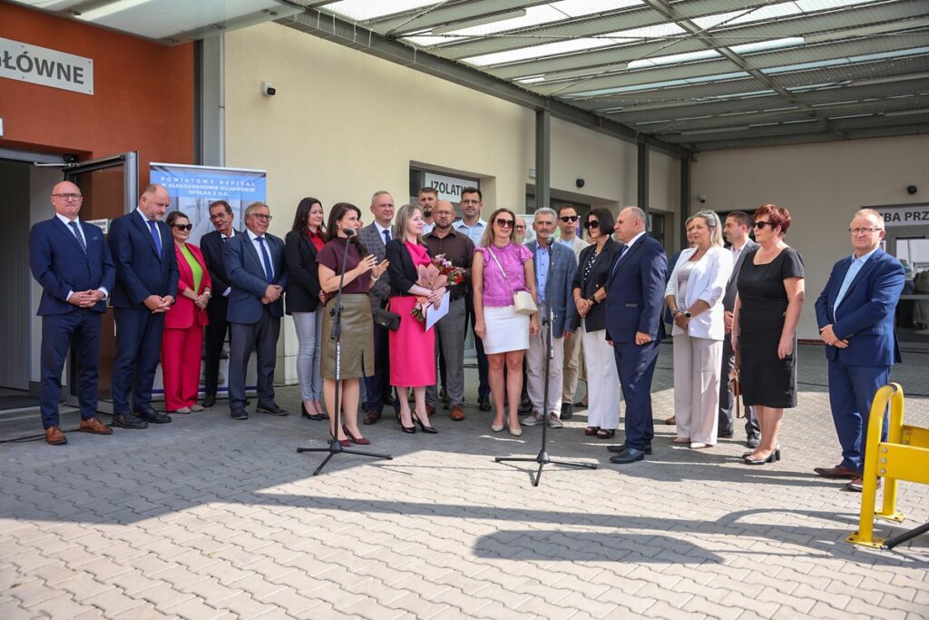 Uroczystość zakończenia inwestycji w szpitalu w Aleksandrowie Kujawskim, fot. Szymon Zdziebło/tarantoga dla UMWKP Ceremony marking the completion of the investment in the hospital in Aleksandrów Kujawski, photo: Szymon Zdziebło/tarantoga for UMWKP