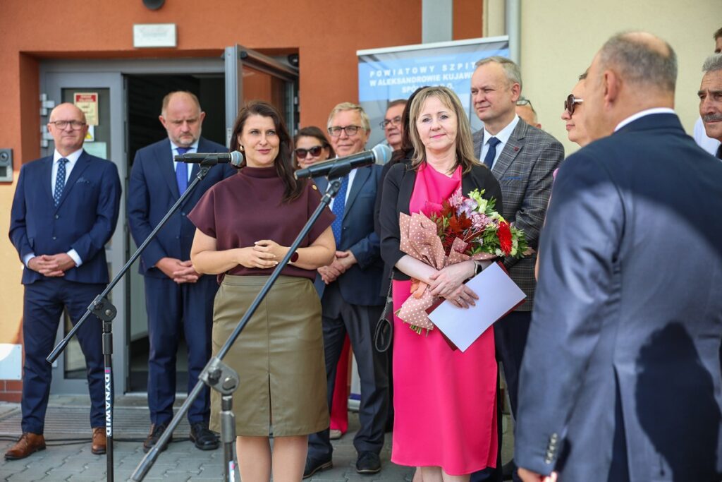 Uroczystość zakończenia inwestycji w szpitalu w Aleksandrowie Kujawskim, fot. Szymon Zdziebło/tarantoga dla UMWKP Ceremony marking the completion of the investment in the hospital in Aleksandrów Kujawski, photo: Szymon Zdziebło/tarantoga for UMWKP