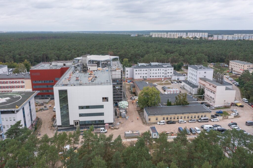 Budowa Wojewódzkiego Szpitala Specjalistycznego we Włocławku, fot. Mikołaj Kuras dla UMWKP Construction of the Regional Specialist Hospital in Włocławek, photo by Mikołaj Kuras for the UMWKP