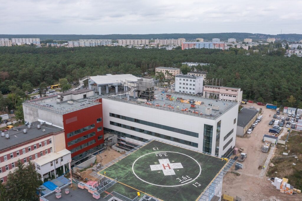 Budowa Wojewódzkiego Szpitala Specjalistycznego we Włocławku, fot. Mikołaj Kuras dla UMWKP Construction of the Regional Specialist Hospital in Włocławek, photo by Mikołaj Kuras for the UMWKP