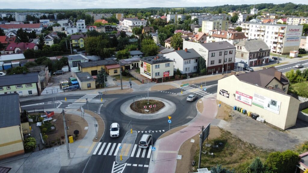 Roundabout in Golub-Dobrzyń, photo by ZDW