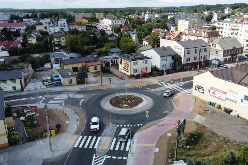 Roundabout in Golub-Dobrzyń, photo by ZDW