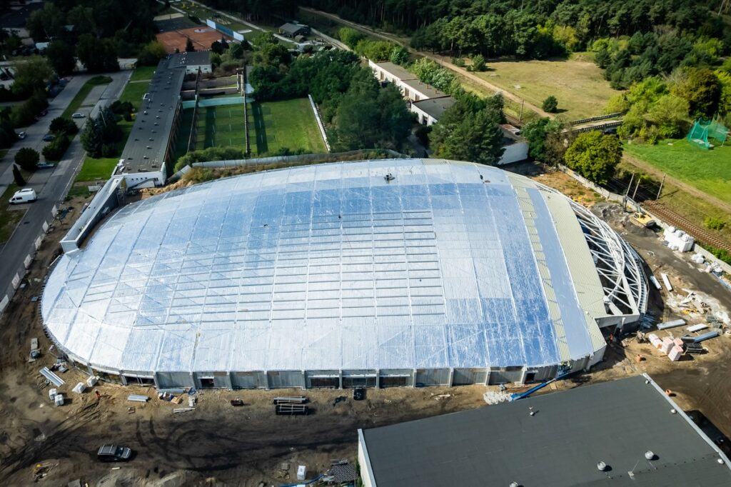Construction of a sports hall in Bydgoszcz, photo by Tomasz Czachorowski/eventphoto.com.pl for UMWKP