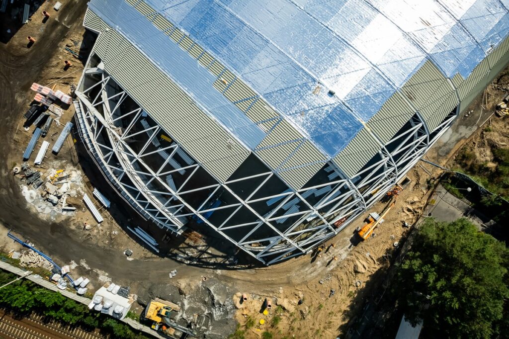 Construction of a sports hall in Bydgoszcz, photo by Tomasz Czachorowski/eventphoto.com.pl for UMWKP