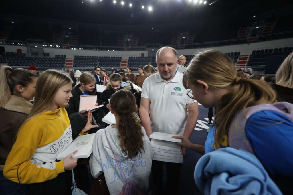 Meeting with Jakub Rutnicki, Minister of Sport and Tourism, and Sebastian Chmara, President of the Polish Athletics Association, in Toruń, photo by Mikolaj Kuras for UMWKP