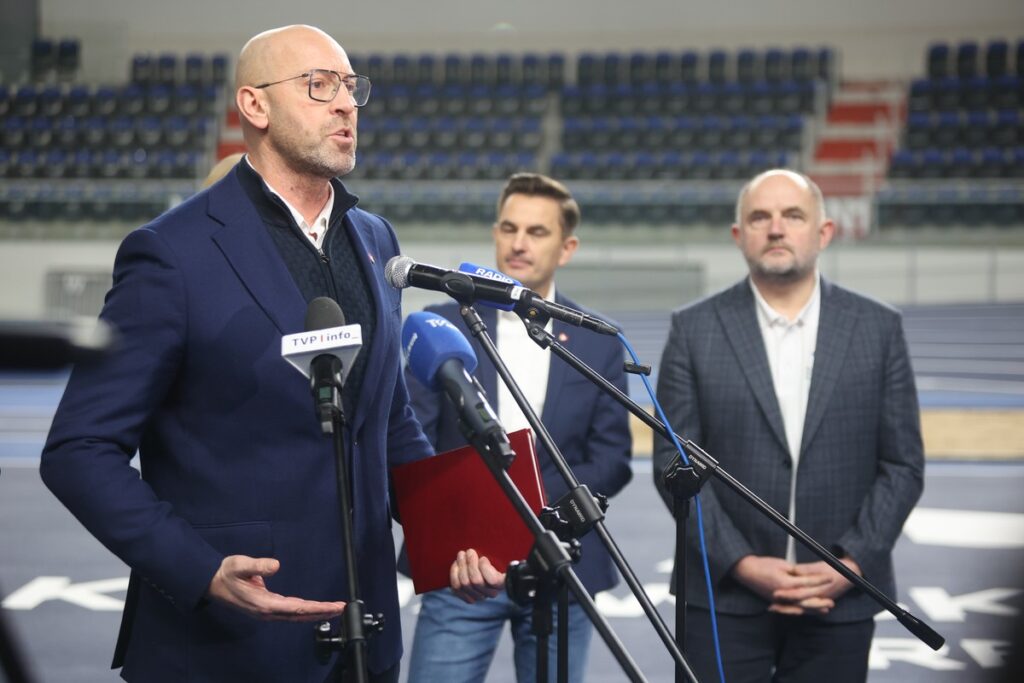 Meeting with Jakub Rutnicki, Minister of Sport and Tourism, and Sebastian Chmara, President of the Polish Athletics Association, in Toruń, photo by Mikolaj Kuras for UMWKP