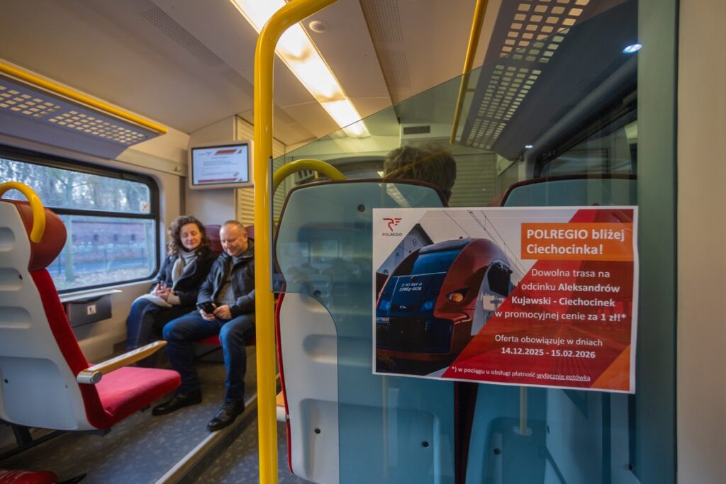 Inauguracja połączeń do Ciechocinka, fot. Mikołaj Kuras dla UMWKP