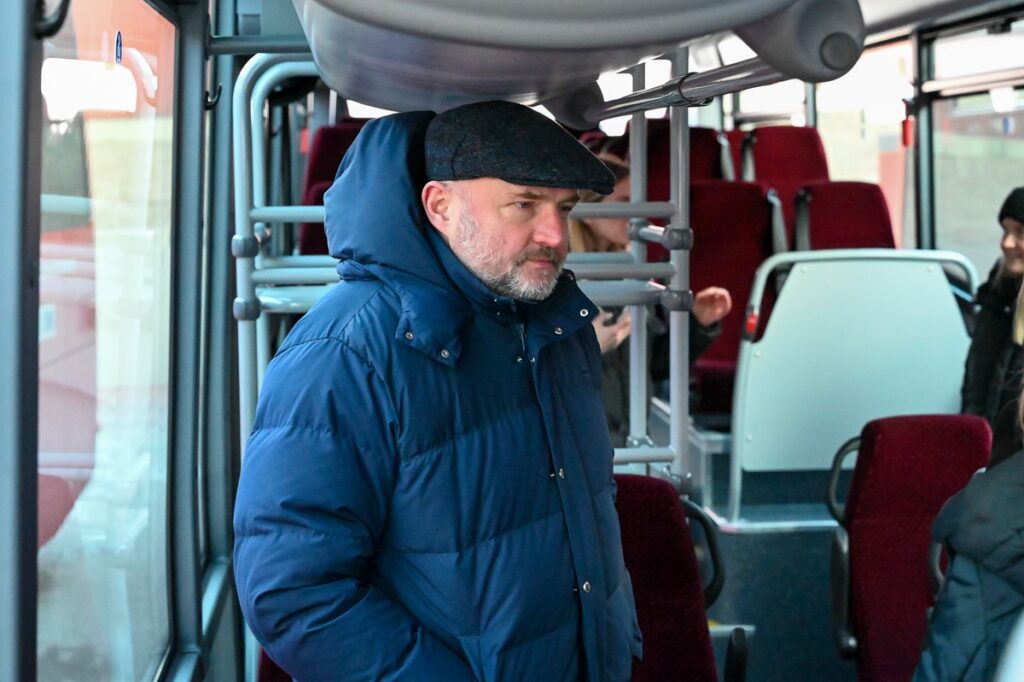 The reception of modern buses by Marshal Piotr Całbecki in Włocławek, photo by Dawid Tłuchowski