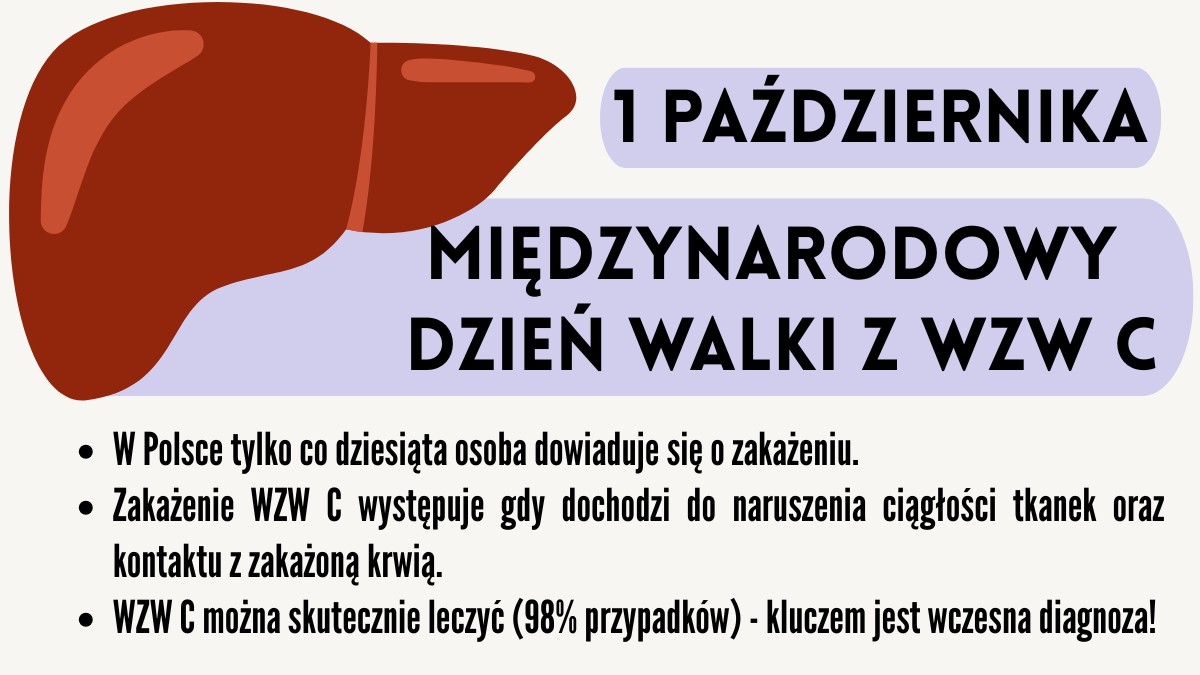 Grafika - 1 października - międzynarodowy dzień walki z wirusowym zapaleniem wątroby typu C