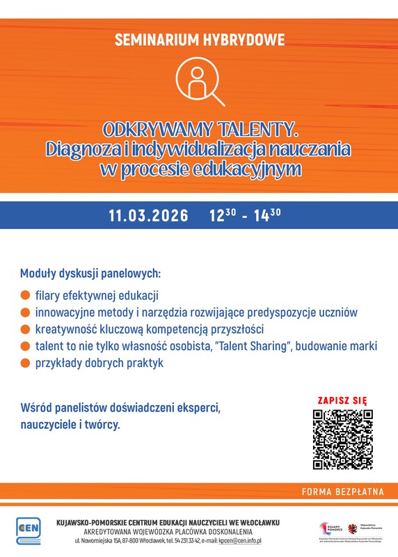 Grafika - Seminarium - Autor grafiki: Krzysztof Kosiński, KPCEN we Włocławku